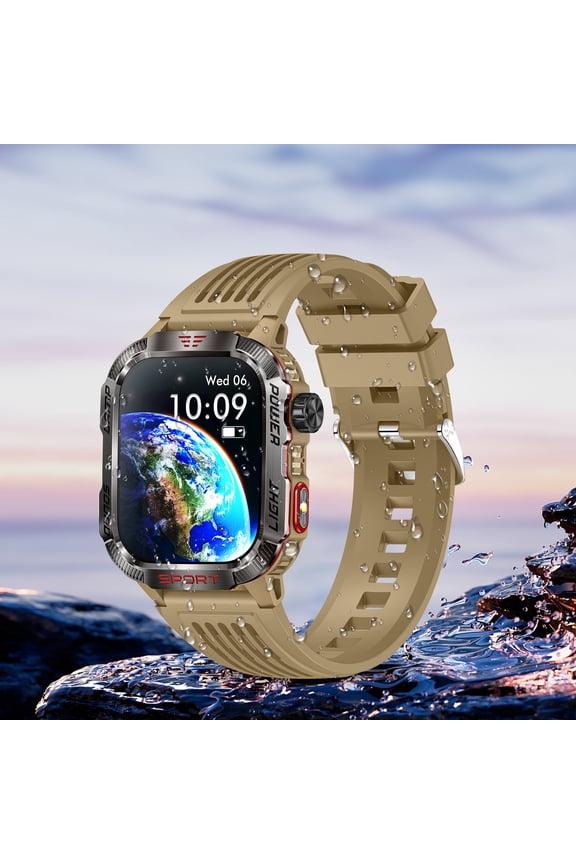 Smart Watch for Women HT29 Smartwatch Outdoor Sports LED Lamp Banknote Detection Lamp Call Altitude Barometric Pressure Bracelet, Yellow