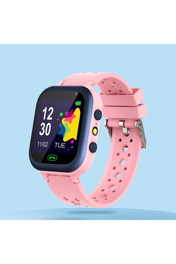 Smart Watch for Women Watch for Boys Girls 3-12 with Games Video Camera Player Call 12/24 Hour Clock Flashlight Calculator Touchscreen, Pink