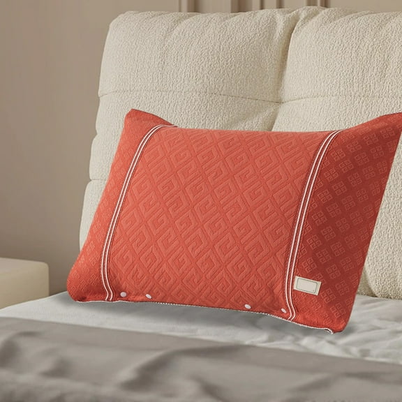 Nkmbld Soft Pillows for Good Sleeping Luxury Fluffy Cooling Pillowcase Hotel Quality for Side, Back, and Stomach Sleepers, Queen Size, Orange