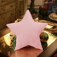thumbnail image 1 of Nkmbld Solid Color Five Pointed Star Pillow Toy Holiday Party Decoration Ornaments for Sofa Couch Chair Living Room Bed Home Party Gift, Pink, 1 of 8