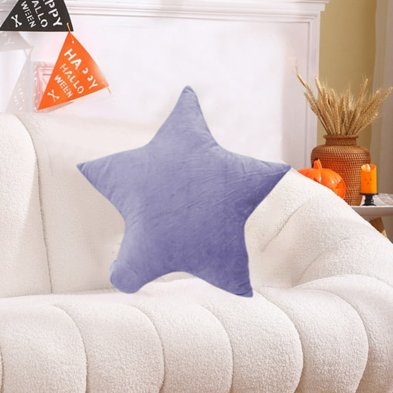 Nkmbld Solid Color Five Pointed Star Pillow Toy Holiday Party Decoration Ornaments for Sofa Couch Chair Living Room Bed Home Party Gift, Purple