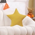 thumbnail image 1 of Nkmbld Solid Color Five Pointed Star Pillow Toy Holiday Party Decoration Ornaments for Sofa Couch Chair Living Room Bed Home Party Gift, Yellow, 1 of 8