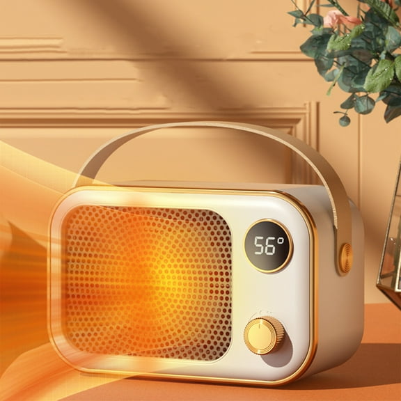 Nkmbld Space Heater for Office, Heater Fan, Circulation Heating Fan, Fast Quiet Heating for Winter, Bedroom, Office Desk, Camping Use Compact Heater, White