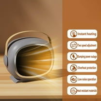 Nkmbld Space Heater for Indoor Use, New High-Power Heater 1200w Ceramic Household Fast Heating Small Solar Heater with Adjustable Thermostat, Gray