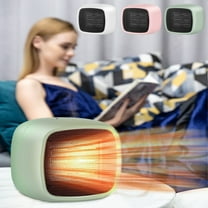 Nkmbld Space Heater for Office, Winter Portable Desktop Heater Fan for Bedroom with Adjustable Thermostat and Overheat Protection, Pink