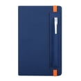 thumbnail image 1 of Nkmbld Spiral Notebooks A5 Strap Notebook Business Office Notepad Insert Pen Leather Diary for Work, Travel, Bible, and Meeting, Blue, 1 of 8
