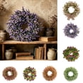 thumbnail image 1 of Nkmbld Spring Artificial Wreath Decor, Lavender Wreath Artificial Flower Wreath for All Seasons Home Farmhouse Indoor Outdoor Wall Decor, 1 of 9