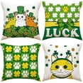 thumbnail image 1 of Nkmbld St. Patrick's Day Printed Pillow Covers, Vintage Accent Farmhouse Cushion Covers Home Decor for Sofa Couch Chair Bedroom Living Room, 1 of 8