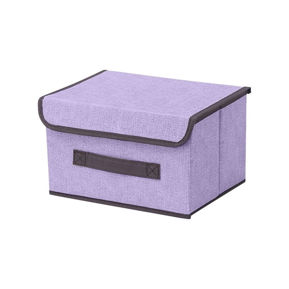 Nkmbld Storage Bins with Lids Cotton and Linen Cloth Covered Storage Box Clothing and Debris Chests Household Daily Collapsible Washing Box