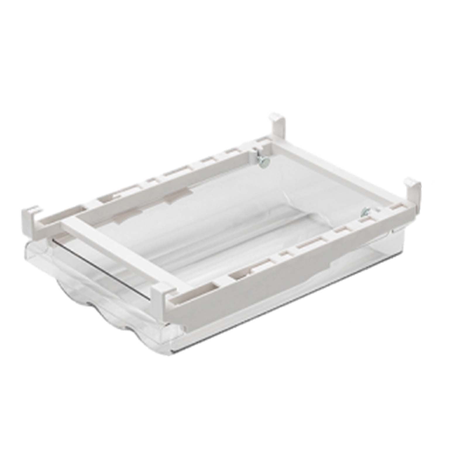 Nkmbld Storage Containers for Party Refrigerator Organizer Bins Large Capacity Eggs Tray Clear Plastic Container Drawer for Eggs Home Organization, White