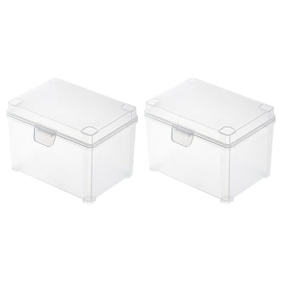 Nkmbld Storage Containers for Dry Food,Flour and Sugar Card Storage Box Can Be Stacked with Business Card Organization Storage Box, White