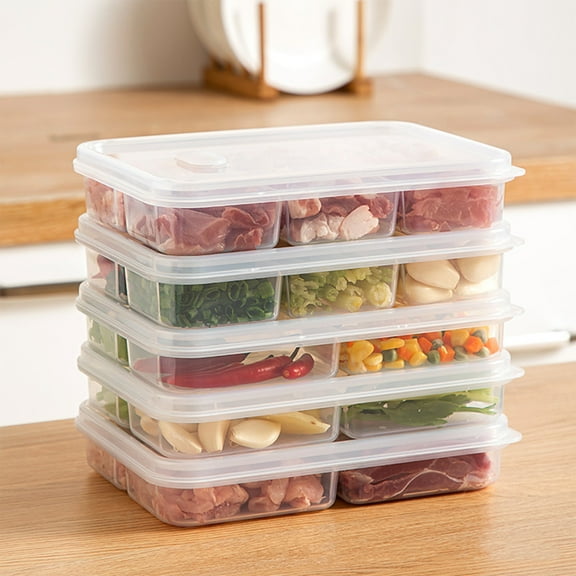 Nkmbld Storage Containers for Organizing Household Compartment Preservation Box Kitchen Refrigerator Fruit and Vegetable Ditch Fresh-Keeping Box