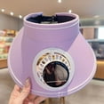 thumbnail image 1 of Nkmbld Sun Visors Hat with Fan for Women - Fan Visor Hat - Large Travel Solar+USB Charging Fan Hat, Purple, 1 of 7