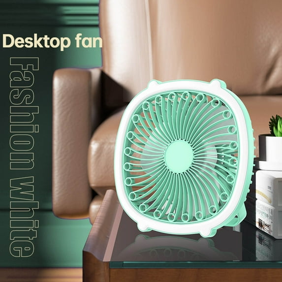 Nkmbld Table Fan Charging Desktop Small Fan Dormitory Fan Wall-Mounted Mini Small Ceiling Fan Fan Lights