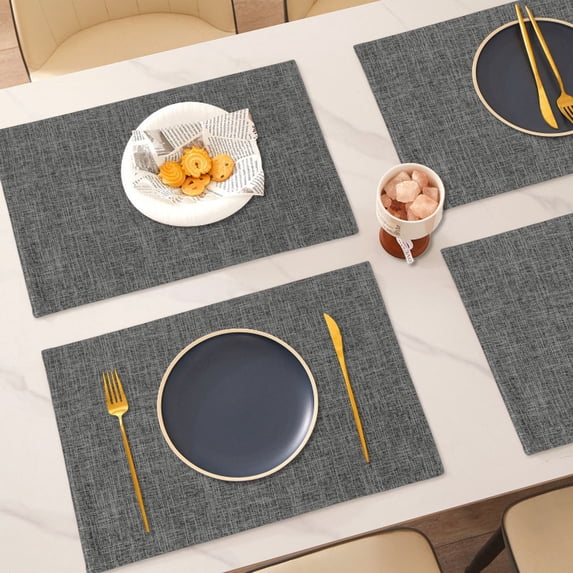 Nkmbld Table Placemats Durable Farmhouse Table Mats Party Kitchen Dining Decoration, Heat Resistant Non-Slip Place Mats for Dining Table