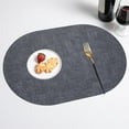 thumbnail image 1 of Nkmbld Table Placemats Oval Cloth Grain Leather Placemats Heat Resistant Washable Table Mats for Kitchen Dining Party Natural Table Decor, 1 of 8