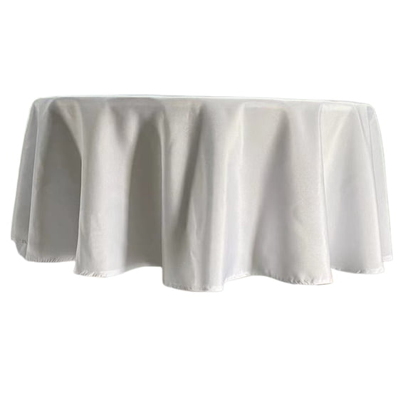 Nkmbld Tablecloth for Kitchen 70 Inches Round Tablecloths Suitable for Wedding, Outdoor Picnic, Parties, White
