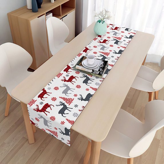 Nkmbld Tablecloth for Kitchen Christmas Table Flag Decorative Cloth Tablecloth Home Holiday Gift Placemat Long Doilies Table Cloth, Multicolor