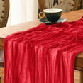 thumbnail image 1 of Nkmbld Tablecloths Rectangular Boho Gauze Green Wedding Table Runner Fabric Kitchen Dining Holiday Table Decor for Picnic, Birthday, Party, 1 of 6
