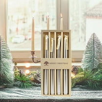Nkmbld Taper Candles for Home Decoration, Long Pole Aromatherapy Candles Christmas Home Use Birthday Candles Banquet Parties Colored Candles, Silver