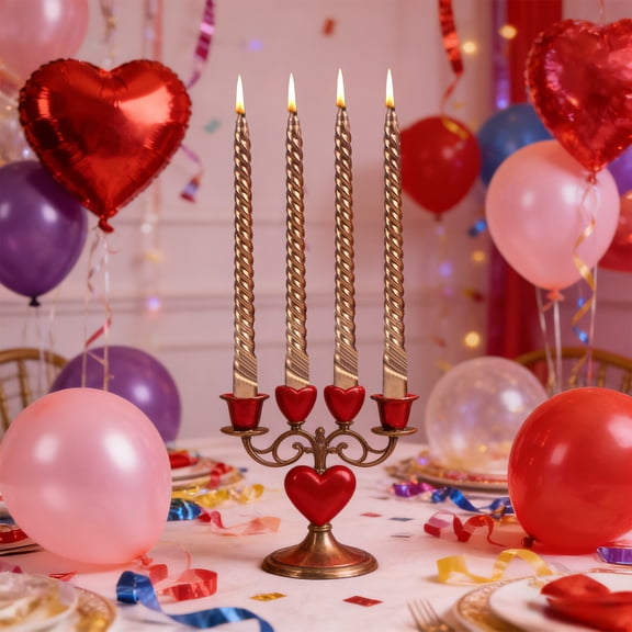 Nkmbld Taper Candles for Home Decoration, Long Rod Printing Candle Romantic Wedding Valentine's Day Party Birthday Candle