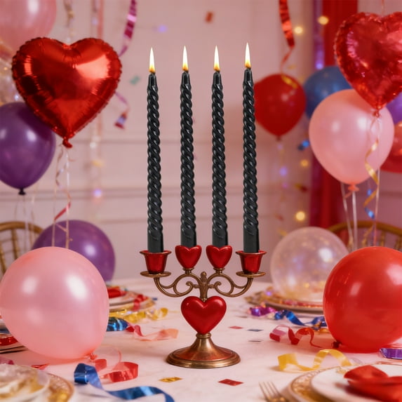 Nkmbld Taper Candles for Home Decoration, Long Rod Printing Candle Romantic Wedding Valentine's Day Party Birthday Candle