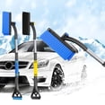 thumbnail image 1 of Nkmbld Telescopic Snow Shovel, 3 in 1 Snow Plow Snow Pusher with D-Grip Handle, Lightweight Emergency Snow Brush for Car Driveway, Garden, Camping, Blue, 1 of 7