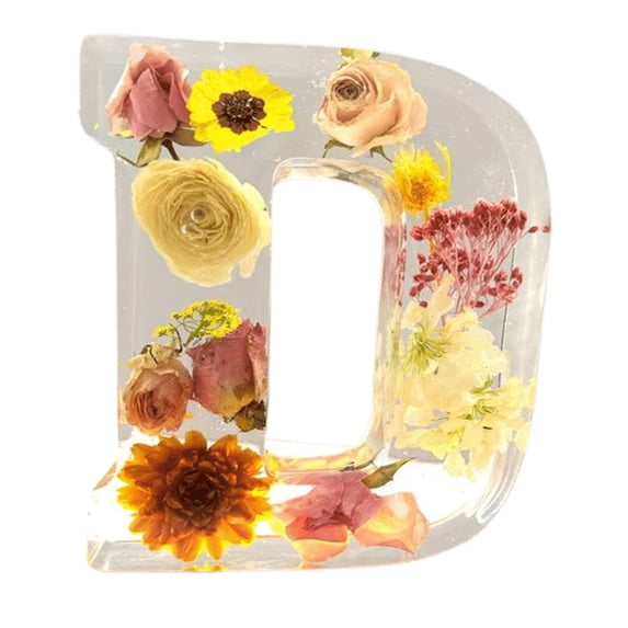 Nkmbld Portable Night Light Flower Night Light Flower Letter Resin Home Decoration Suitable for Bedroom/Baby Nursery/Bathroom/Hallways/Living Room