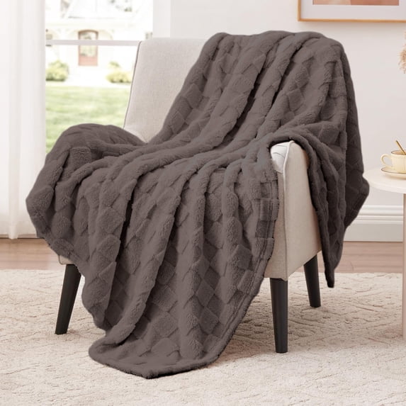 Nkmbld Throw Blanket for Bed, Soft Plush Thickened Bubble Blankets for Living Room Bed Sofa Couch Chair, Machines Washable, All-Season Use