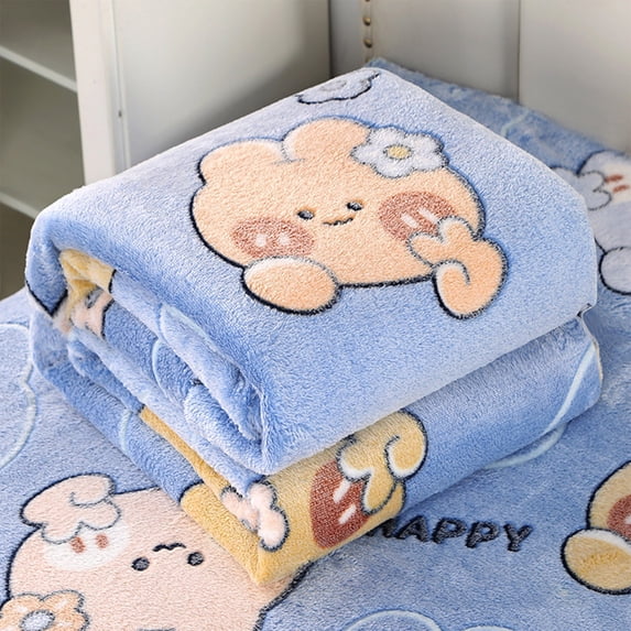 Nkmbld Throw Blanket for Couch, Air Conditioning Blanket Solid Color Flannel Nap Blanket for Living Room Bed Sofa Couch Chair, Machines Washable
