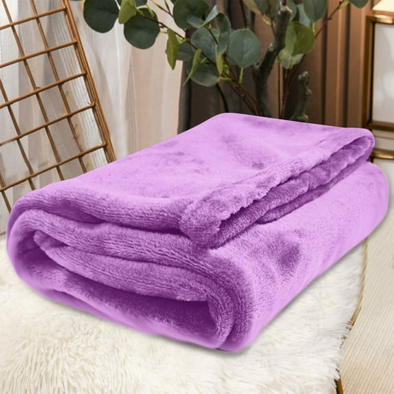 Nkmbld Throw Blanket for Couch Plain Color Flannel Blanket for Winter Warm Velvet Conditioning Blanket Picnic Blanket Aviation Leg Blanket 28*39"