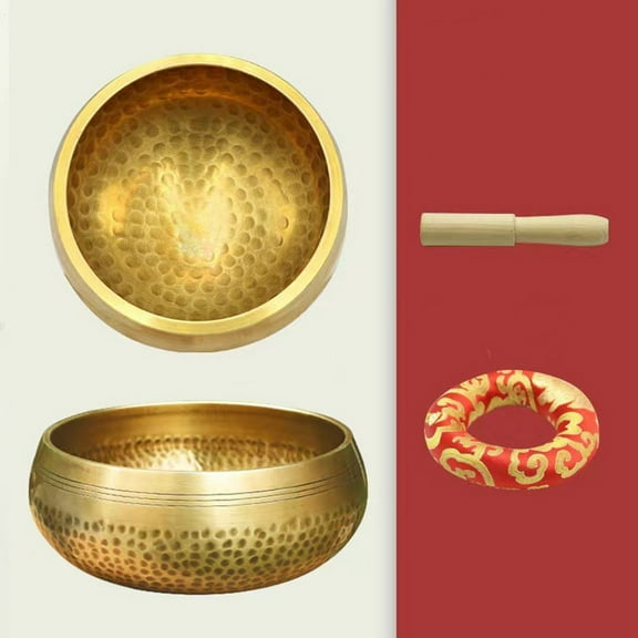 Nkmbld Tibetan Singing Bowl Set-Sound Healing Bowl for Yoga, Meditation, Reiki, Sound Baths, Chakra Balancing & Stress Relief-Unique Spiritual Gifts for Women