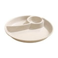 thumbnail image 1 of Nkmbld Unbreakable Portion Control Dinner Diet Plates, Reusable Durable Lightweight Salad Plate for Fruits, Snack, Pasta, Cake, Dessert, Beige, 1 of 8