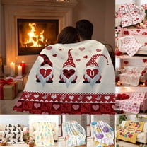 Nkmbld Valentine Flannel Throw Blanket, Lightweight Fuzzy Bed Travel Blankets, Romantic Gifts for Women Girls Loved Ones, Soft Throw Blankets for Sofa, Bed