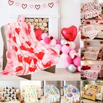 Nkmbld Valentine's Day Flannel Blanket, Valentine Throw Blanket Holiday Gift for Him Her, Soft Plush Throw Blanket for Living Room Couch Bed Chair Decor