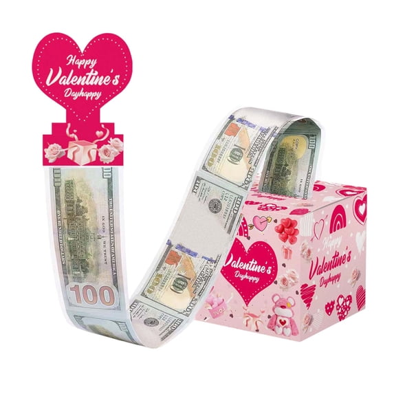 Valentine's Day Gifts $10 & Under Nkmbld Valentine's Day Surprise Gift Box Pull Out Money Box, Valentine Surprise Money Roll Gift Box DIY Money Box