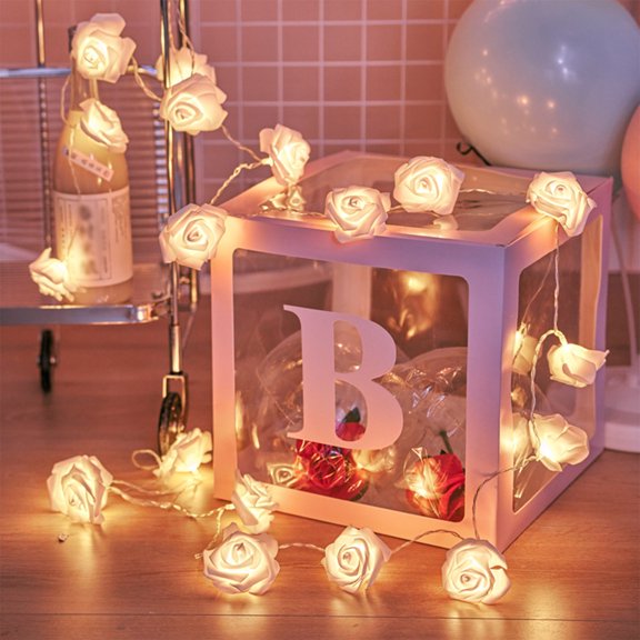 Nkmbld Valentines Day Decorations String Lights, Romantic Led Decorative Rose Lights for Indoor Outdoor Patio Wedding Anniversary Party Decorations