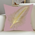 thumbnail image 1 of Nkmbld Velvet Decorative Throw Pillow Covers, Soft Accent Cushion Case Boho Farmhouse Gold Stamped Pillowcase for Couch Sofa Bedroom Living Room Home Decor, 1 of 8