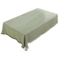thumbnail image 1 of Nkmbld Vintage Linen Tablecloth Tassel Decoration Suitable for Rectangular Tablecloth Coffee Table Photo Decorative Cloth, Green, 1 of 7