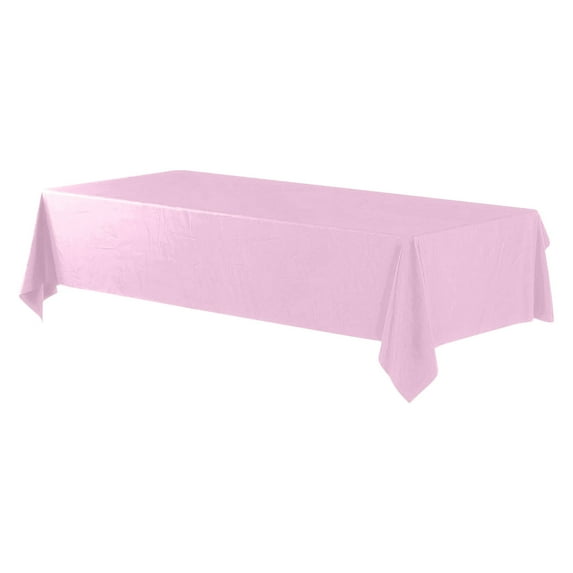 Nkmbld Vintage Tablecloth Beautiful Plastic Tablecloth, Disposable Table Cover for Wedding, Kitchen, Outdoor Picnic, Party, Pink