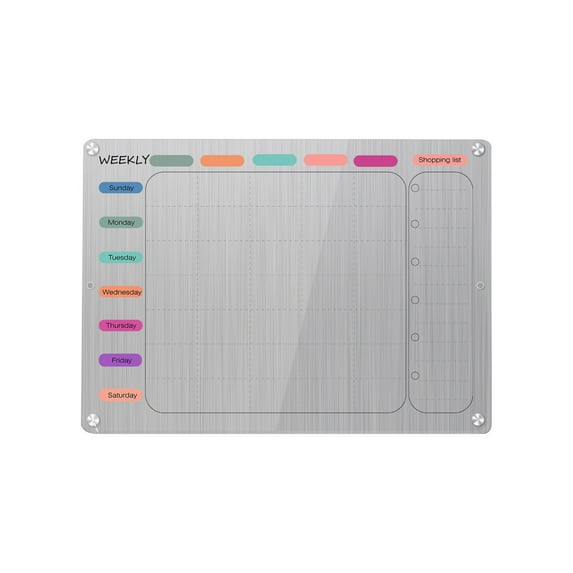 Nkmbld Wall Calendar Acrylic Magnetic Calendar Board for Fridge, Program Management Sticker Display Whiteboard Acrylic Board Calendar, Clear