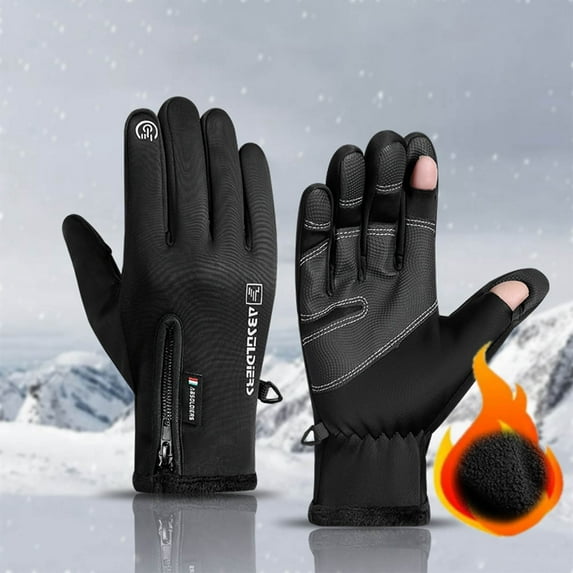 Nkmbld Winter Gloves for Men Women, Winter Warm Gloves Touchscreen Cold Weather Driving Gloves Windproof Slip Sports Gloves for Cycling Running Skiing Hiking Climbing, Black