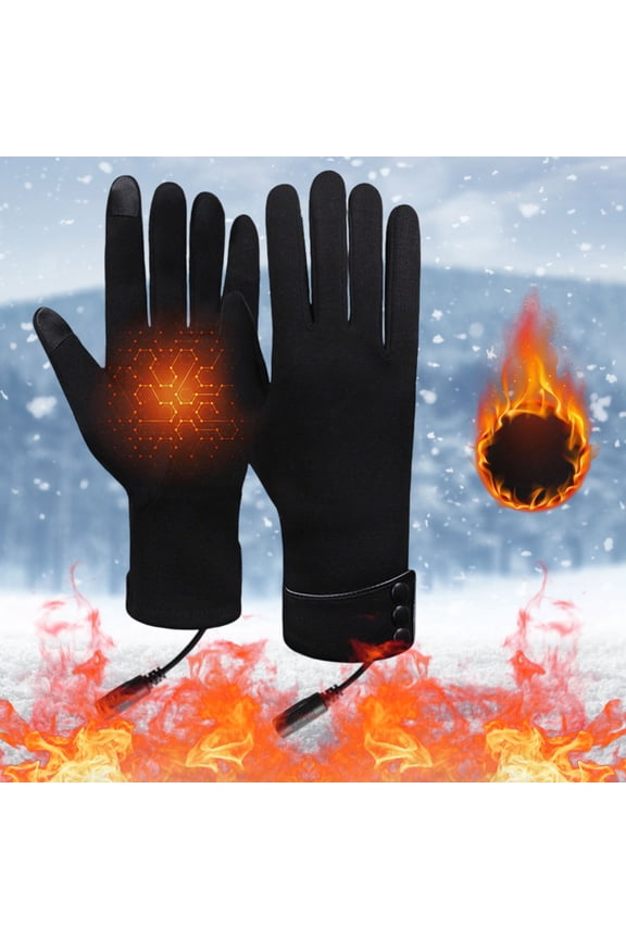 Winter Thermal Gloves for Men Women, Outdoor Cycling Gloves Usb Heated Gloves for Running Driving Cycling Hiking Biking Outdoor Sports Daily Work, Black