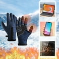 thumbnail image 1 of Nkmbld Winter Thermal Gloves for Men Women, Winter Touchscreen Windproof Gloves for Outdoor Sports Cycling Skiing Motorcycling Hunting, Blue, 1 of 7
