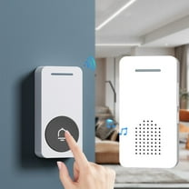 Nkmbld Wireless Doorbell Chime Kit, Low Power Consumption, Waterproof Door Bell Ringer for Home, Bedroom, Apartment, Bussiness, Elderly, Black