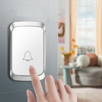 Nkmbld Wireless Doorbell Chime Kit, Low Power Consumption, Waterproof Door Bell Ringer for Home, Bedroom, Apartment, Bussiness, Elderly, White