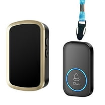 Nkmbld Wireless Doorbells for Home, Wireless Digital Music Doorbell Home Sensor, Remote Control Caller for Home, Bedroom, Apartment, Bussiness, Elderly, Gold