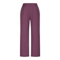 thumbnail image 1 of Nkmbld Women's Linen Pants Elastic Waist Summer Beach Vacation Casual Trousers with Pockets, 1 of 6