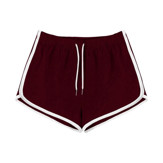 Nkmbld Womens Running Shorts Drawstring Elastic Waist Solid Lightweight Gym Workout Pants