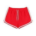 thumbnail image 1 of Nkmbld Womens Running Shorts Drawstring Elastic Waist Solid Lightweight Gym Workout Pants, 1 of 6